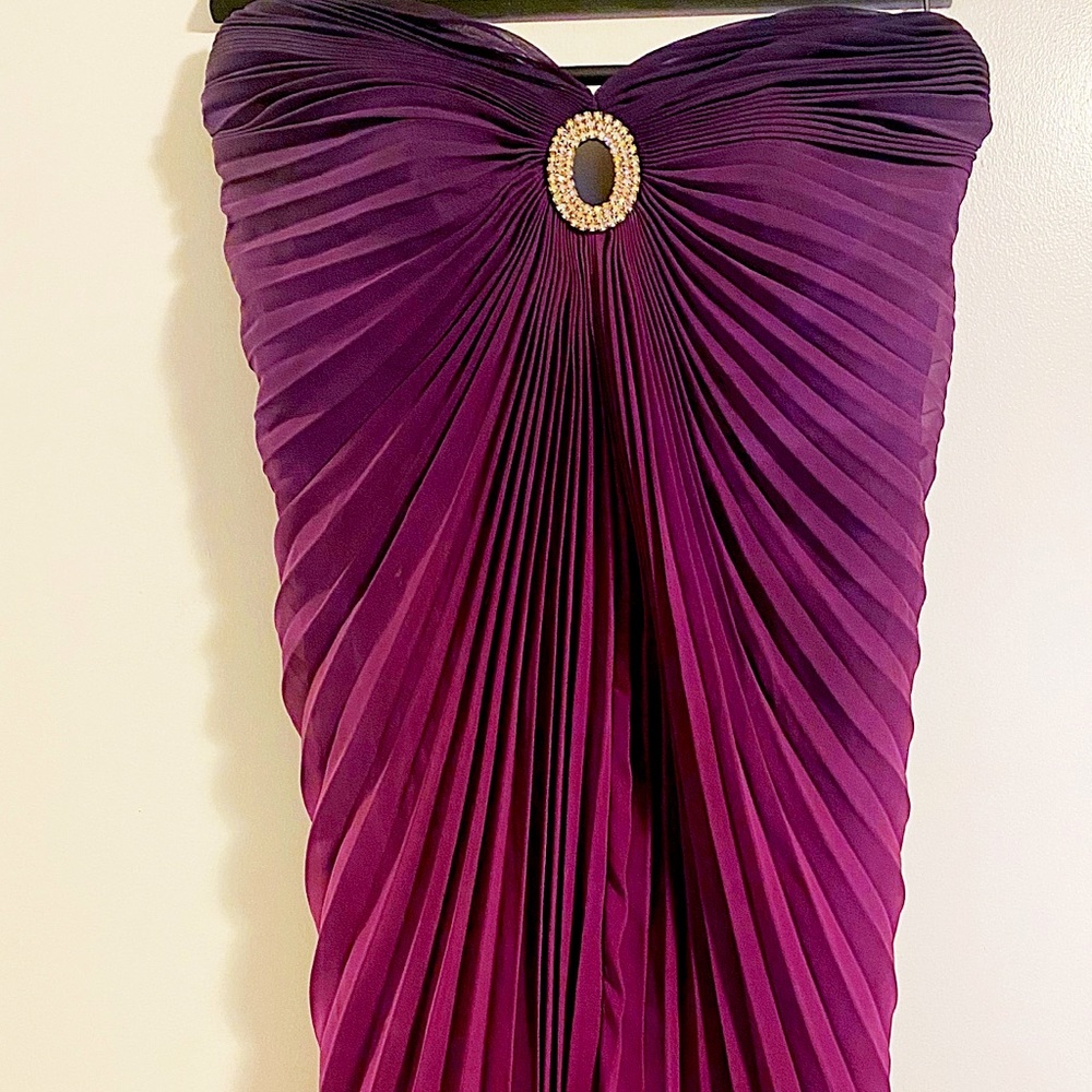 Purple ombré strapless dress